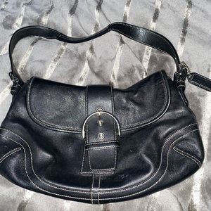 Coach bag. Black, leather.